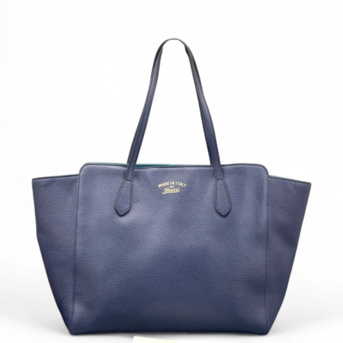 Gucci Medium Swing Tote Calfskin Blue