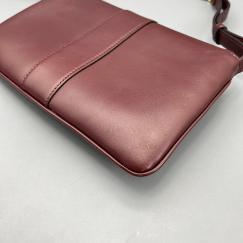 Gucci Small Arli Flap Shoulder Bag Calfskin Burgundy