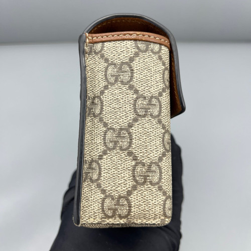 Gucci Mini Padlock Shoulder Bag GG Monogram Black Brown