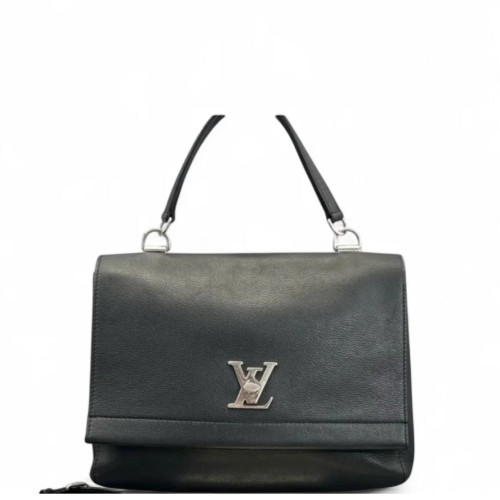 Louis Vuitton Lockme II Top Handle Calfskin Black