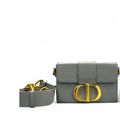 Dior 30 Montaigne Mini Box Bag Calfskin Grey