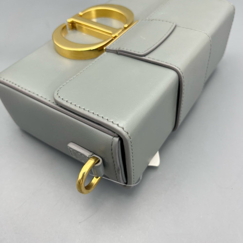 Dior 30 Montaigne Mini Box Bag Calfskin Grey