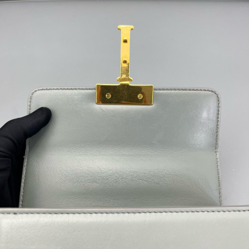 Dior 30 Montaigne Mini Box Bag Calfskin Grey