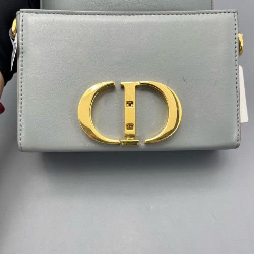 Dior 30 Montaigne Mini Box Bag Calfskin Grey