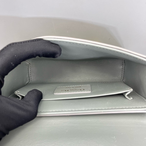 Dior 30 Montaigne Mini Box Bag Calfskin Grey