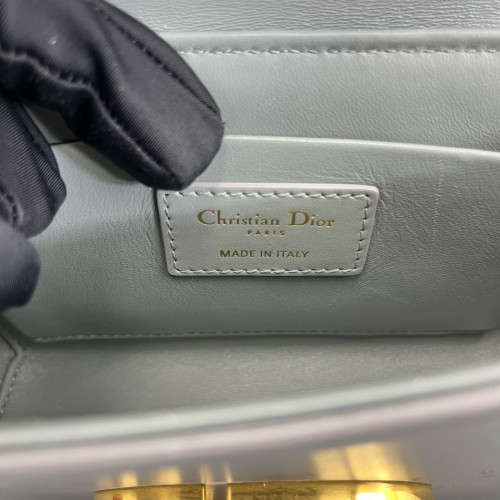 Dior 30 Montaigne Mini Box Bag Calfskin Grey