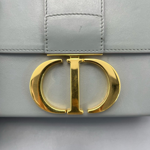 Dior 30 Montaigne Mini Box Bag Calfskin Grey