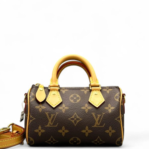 Louis Vuitton Nano Speedy Bandouliere Monogram Brown
