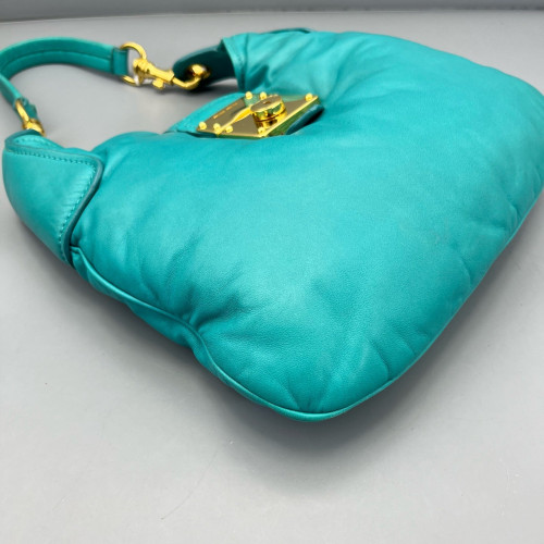 Miu Miu Hobo Calfskin Blue