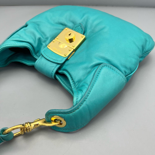Miu Miu Hobo Calfskin Blue