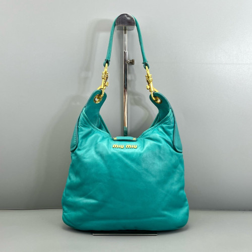 Miu Miu Hobo Calfskin Blue