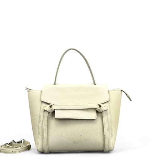 Celine Nano Belt Bag Grained Calfskin White