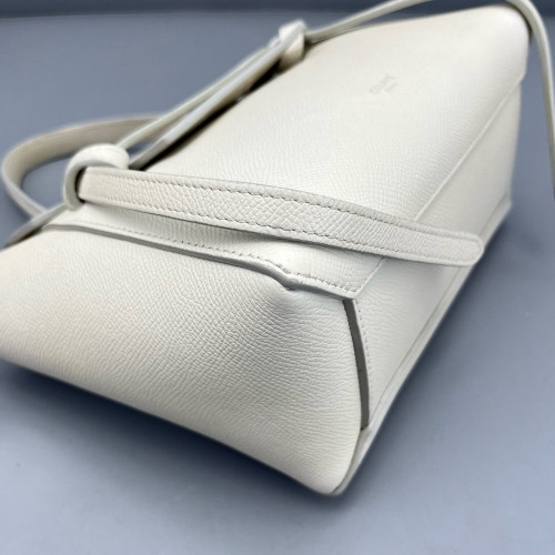 Celine Nano Belt Bag Grained Calfskin White