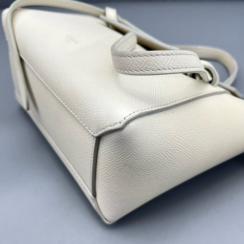 Celine Nano Belt Bag Grained Calfskin White