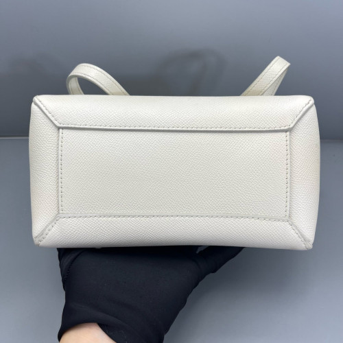 Celine Nano Belt Bag Grained Calfskin White