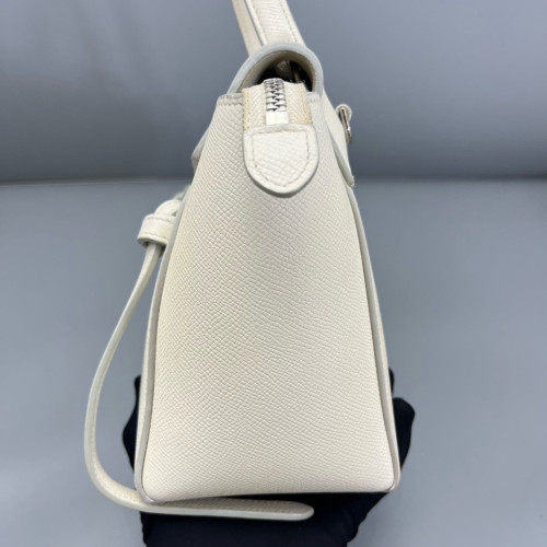 Celine Nano Belt Bag Grained Calfskin White