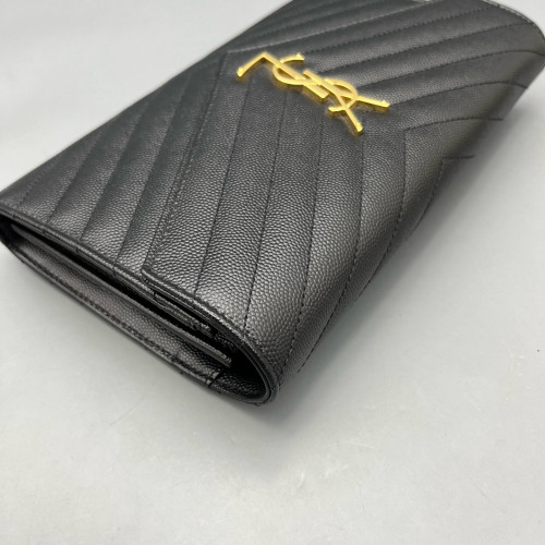 Yves Saint Laurent Small Envelope Chain Wallet Shiny Caviar Calfskin Black Yves Saint Laurent Small Envelope Chain Wallet Shiny Caviar Calfskin Black
