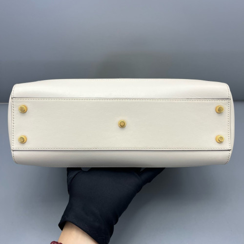 Gucci Two-Way Bag Calfskin White