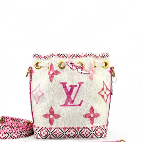 Louis Vuitton Nano Noe Monogram Giant White Pink