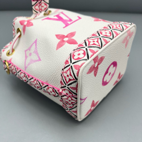 Louis Vuitton Nano Noe Monogram Giant White Pink