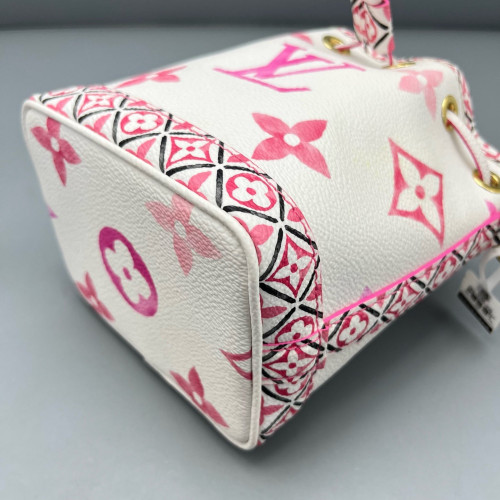 Louis Vuitton Nano Noe Monogram Giant White Pink