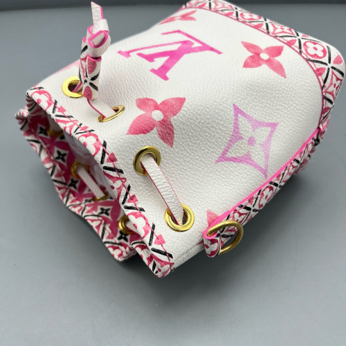 Louis Vuitton Nano Noe Monogram Giant White Pink