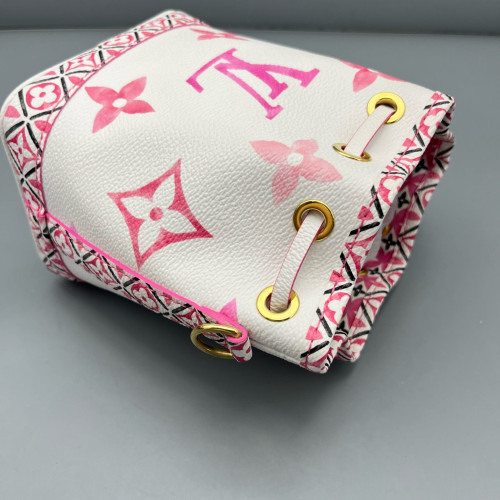 Louis Vuitton Nano Noe Monogram Giant White Pink