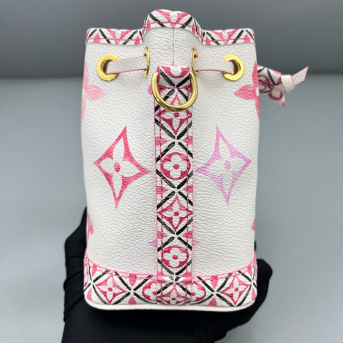 Louis Vuitton Nano Noe Monogram Giant White Pink