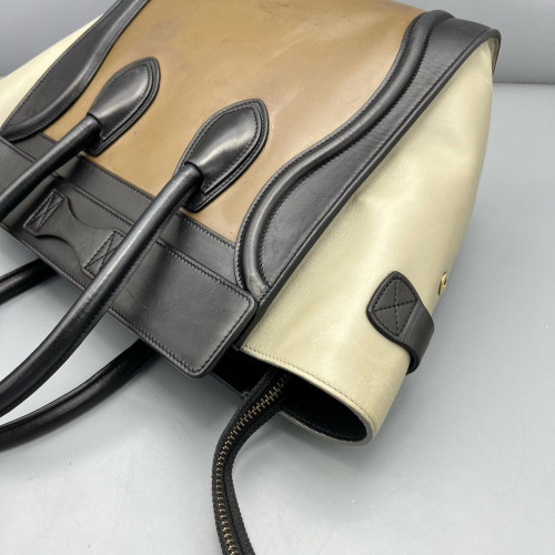 Celine Micro Luggage Calfskin Black Brown Grey