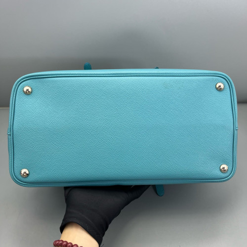 Prada Large Double Bag Saffiano Calfskin Blue