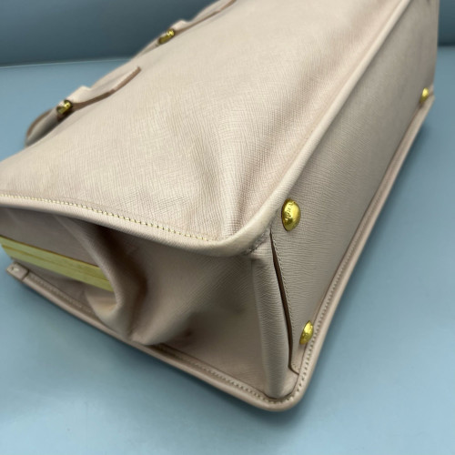 Prada Two-Way Bag Saffiano Calfskin Nude Pink