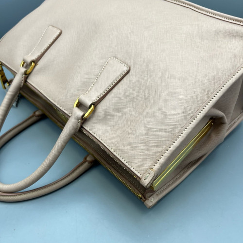 Prada Two-Way Bag Saffiano Calfskin Nude Pink