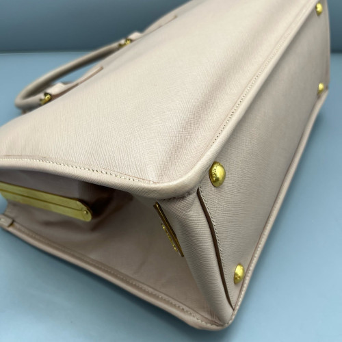 Prada Two-Way Bag Saffiano Calfskin Nude Pink