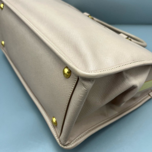Prada Two-Way Bag Saffiano Calfskin Nude Pink