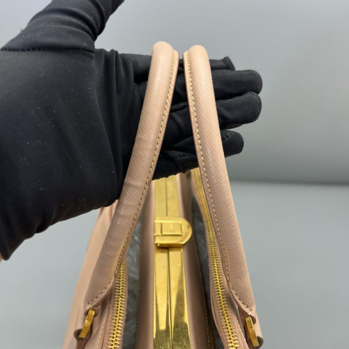 Prada Two-Way Bag Saffiano Calfskin Nude Pink