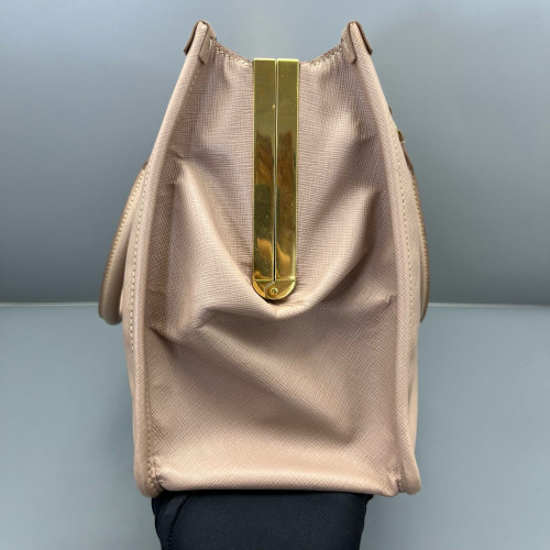 Prada Two-Way Bag Saffiano Calfskin Nude Pink