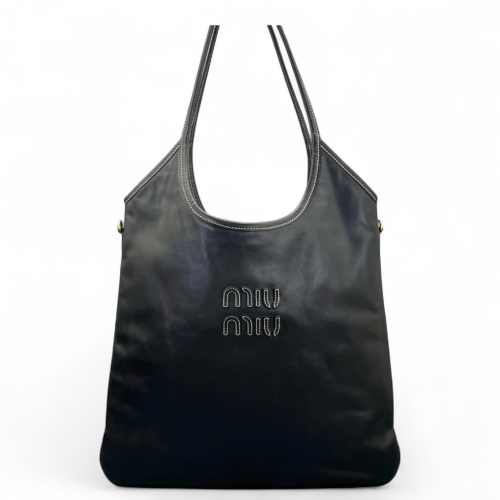 Miu Miu Ivy Regular Smooth Calfskin Black Miu Miu Ivy Regular Smooth Calfskin Black
