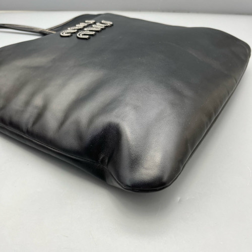 Miu Miu Ivy Regular Smooth Calfskin Black Miu Miu Ivy Regular Smooth Calfskin Black