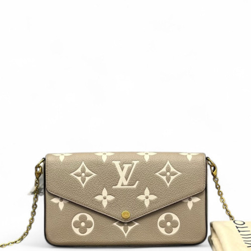 Louis Vuitton Pochette Felicie Chain Wallet Monogram Empreinte Giant Marmo Louis Vuitton Pochette Felicie Chain Wallet Monogram Empreinte Giant Marmo