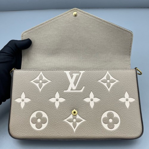 Louis Vuitton Pochette Felicie Chain Wallet Monogram Empreinte Giant Marmo Louis Vuitton Pochette Felicie Chain Wallet Monogram Empreinte Giant Marmo