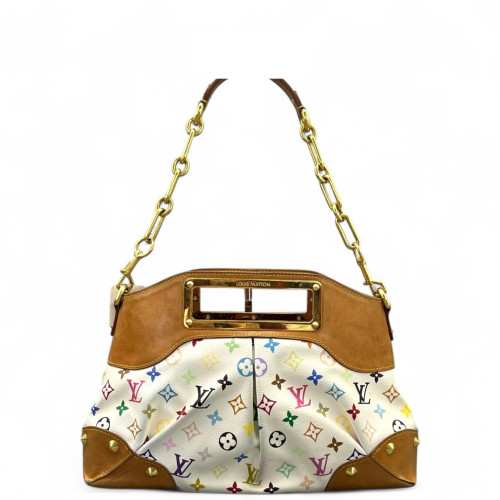 Louis Vuitton Judy MM Monogram Multicolor White Brown