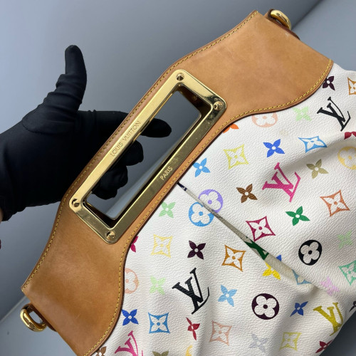 Louis Vuitton Judy MM Monogram Multicolor White Brown