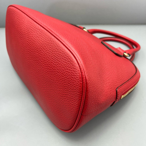 Gucci Medium Gg Charm Dome Calfskin Red