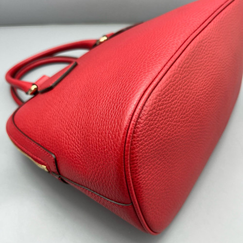 Gucci Medium Gg Charm Dome Calfskin Red