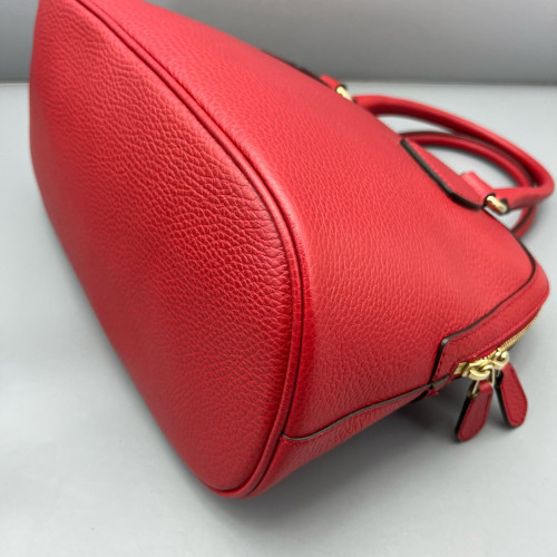 Gucci Medium Gg Charm Dome Calfskin Red