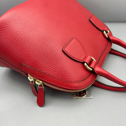 Gucci Medium Gg Charm Dome Calfskin Red
