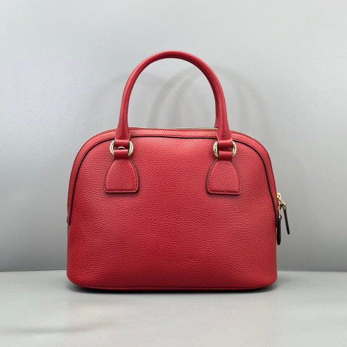 Gucci Medium Gg Charm Dome Calfskin Red