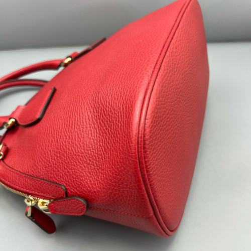 Gucci Medium Gg Charm Dome Calfskin Red
