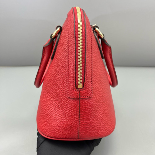 Gucci Medium Gg Charm Dome Calfskin Red