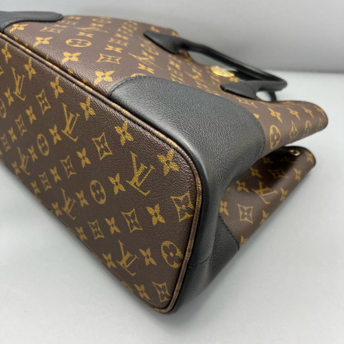 Louis Vuitton Flandrin Tote Monogram Black Brown Louis Vuitton Flandrin Tote Monogram Black Brown